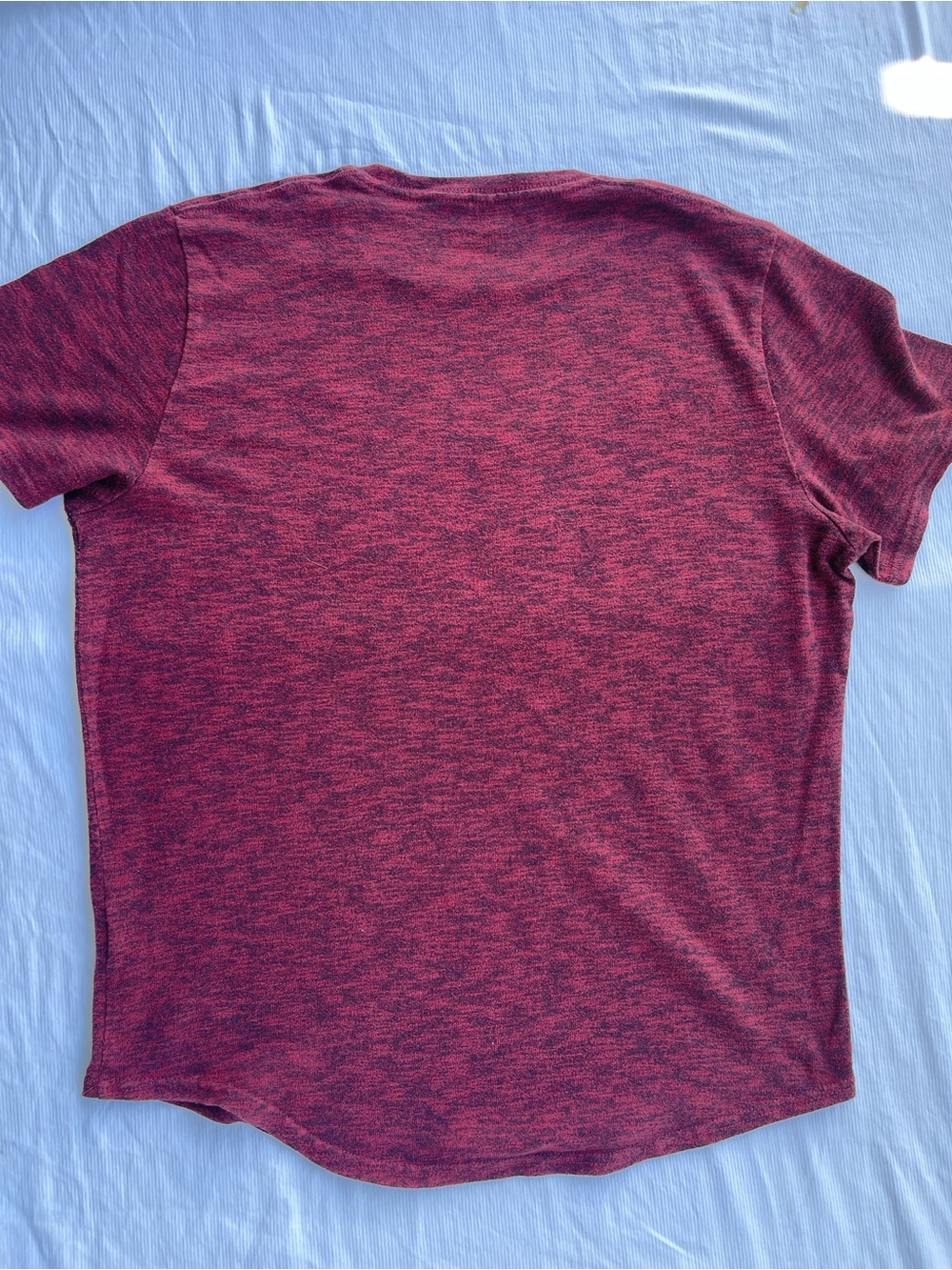 Hollister Men Maroon Heather Short Sleeve Crew Neck T-Shirt Red Size L - Picture 5 of 5